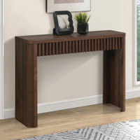 Irwin 39.4" W Mid Century Modern Rectangular Console Table with Fluted Front by Latitude Run