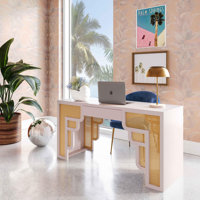 Begley Suzie & Rattan Executive Desk by Ebern Designs