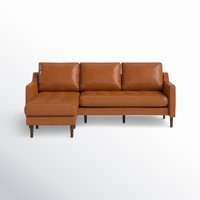 Daylen 2 - Piece Genuine Leather Reversible L-Sectional by AllModern