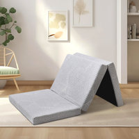 4" Foldable Mattress, Memory Foam Trifold Mattress Folding Floor Bed For Guest Room, RV, Camping by Alwyn Home