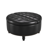 Round Ottoman With Storage & Lift Top