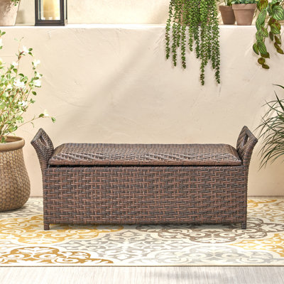 Modern Wing Pe Storage Bench For Outdoor Indoor by Winston Porter