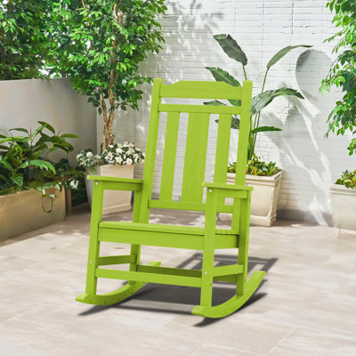 Wolak Oversized High Density Polyethylene Rocking Adirondack Chair by Winston Porter