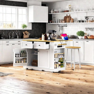 Kitchen Island with Drop Leaf by Lark Manor