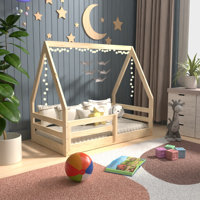 Toddler Size Solid Wood Floor Bed for Girls and Boys by Harper Orchard