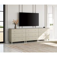 3-In-1 TV Stand With 9 Drawers For 100+ Inches Tvs by Corrigan Studio