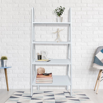 4-shelf Ladder Bookcase, Warm by Ebern Designs