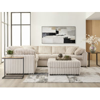 Algona 2-PC Living Room Set, L-Shape Sectional And Accent Ottoman by Mercer41