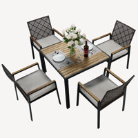 4 - Person Square Outdoor Dining Set by Bay Isle Home