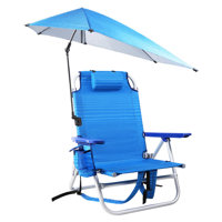 Outdoor Beach Chair with Sunshade by Arlmont & Co.