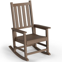HDPE Outdoor Rocking Chair, Oversized Rocking Chairs with Widened Seats & High Backs, Weather & Fade Resistant Porch Rockers for Patio, Deck & Porch by Winston Porter