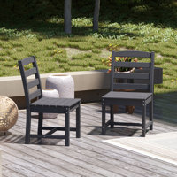 2-PC HDPE All-Weather Indoor/Outdoor Dining Chairs by Lark Manor