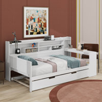 Daybed With Trundle Bed And Study Desk by Lark Manor