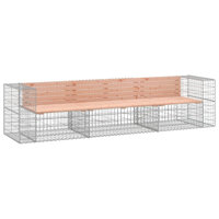 Patio Bench Gabion Design Solid Wood Pine by 17 Stories