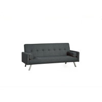 Contemporary Futon Sofa,dark Gray by Hokku Designs