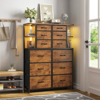 12-Drawer Dresser with LED Lights by Wrought Studio