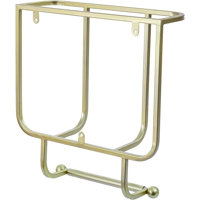 2-In-One Wall Mounted Bathroom Storage, Modern Brass Tone... by Everly Quinn