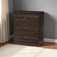 Lavande 3-Drawer Storage Chest in Espresso Brown Wood by Millwood Pines