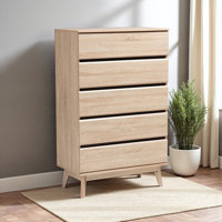 Inverno 5-Drawer Chest in Light Oak by George Oliver