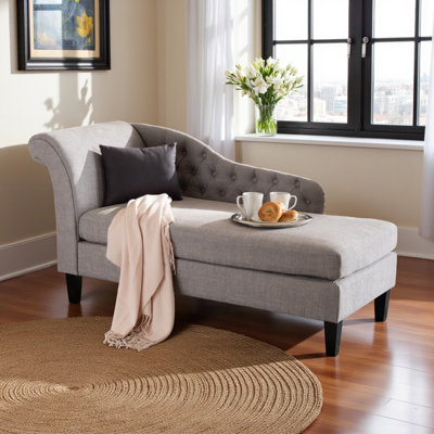 Trulinea upholstered chaise lounge with fabric upholstery by Lark Manor