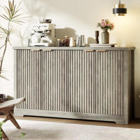 Fluted Modern Buffet Sideboard Cabinet With Doors & Shelves by Winston Porter