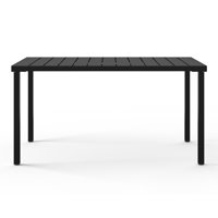 59"×35.4" Outdoor Metal Rectangular Dining Table by Latitude Run