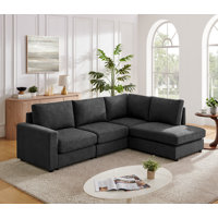 Austin 100" 4 - Piece Reversible Modular Corner Sectional Sofa by Latitude Run