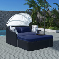 79.9" Outdoor Sunbed With Adjustable Canopy by Latitude Run