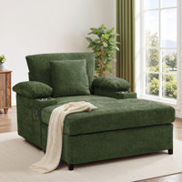 Chaise Lounge Chair Oversized Upholstered Sofa Bed, Sleeper Couch Reading Chairs For Living Room, Bedroom, Apartment by Latitude Run
