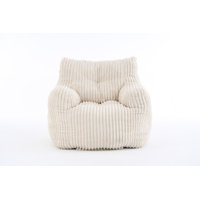 Soft Fluffy Corduroy Fabric Bean Bag Chair Filled With Memory Sponge by Trule