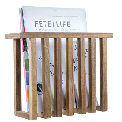 Wall Mounted Acacia Magazine Rack by Union Rustic