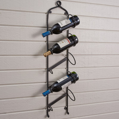 Forged Iron Hanging Bottle Rack by 17 Stories