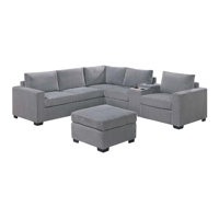 4-Piece Sectional Set W/ Ottoman by Ebern Designs