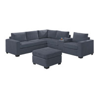 4-Piece Sectional Set W/ Ottoman by Ebern Designs