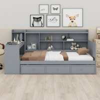 Daybed With 3 Drawers, USB Ports And Desk by Lark Manor