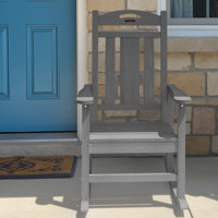 HDPE Rocking Adirondack Chair Rocking Fire Pit Chairs Patio Rocker Chair by Winston Porter