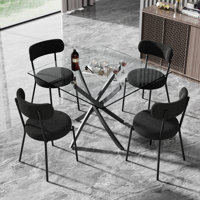 Glass Top Pedestal Dining Set by George Oliver