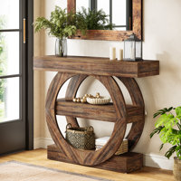 41.3" Farmhouse Console Table, 3-Tier Sofa Table with Storage Shelves for Living Room, Hallway, Foyer by Millwood Pines