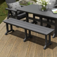65" Outdoor Dining Bench, All-Weather Poly Lumber, for Patio, Garden, and Indoor Use by Red Barrel Studio