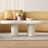 Cream White Coffee Table,Cloud Coffee Table by Ivy Bronx