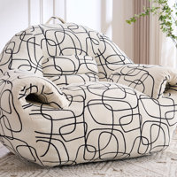 Black & White Patterned Bean Bag Chair