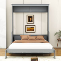 Queen Size Murphy Bed with Convertible Shelf and Headboard by Winston Porter