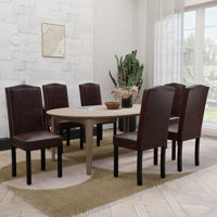 Nailhead Solid Wood Leg Dining Chair (Set Of 6) by Red Barrel Studio