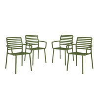 Outdoor Stacking Dining Armchair (Set Of 4) by Orren Ellis