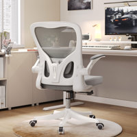 Ergonomic Office Chair With Lumbar Support, Adjustable Height, 2D Flip-Up Arms, Breathable Mesh, Comfortable Desk Chair Chair For Home, Office, Study by Inbox Zero