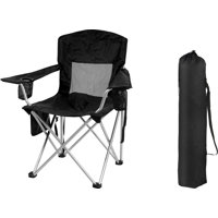 Camp Chairs Outdoor, Folding Chair Camping Recliner Support Mesh Backrest, Lawn Chair with Cup Holder, Storage Pocket, Carrying Bag by Arlmont & Co.