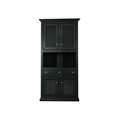 Modern Corner Dining Hutch with shutter doors
