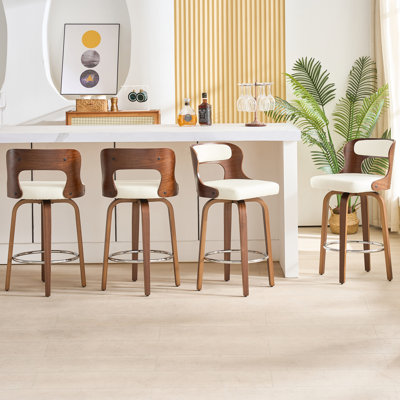 Swivel Faux Leather Counter & Bar Stools by Corrigan Studio