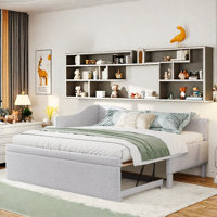 Upholstered L-shaped Upholstered Daybed With Pop Up Trundle