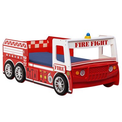 Zoomie Kids Hero Fire Truck Twin Bed for Kids by Harriet Bee